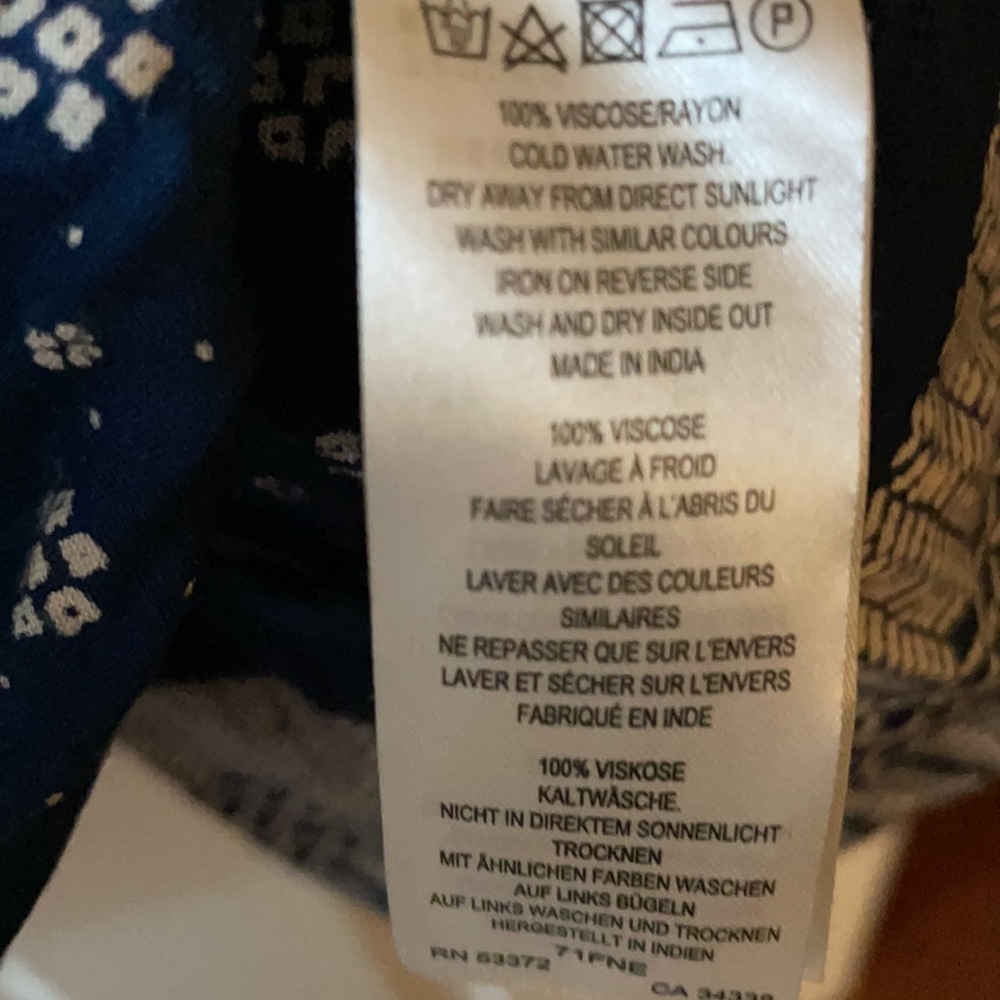 French Connection Flare Blue and Cream Dress - Picture 8 of 8